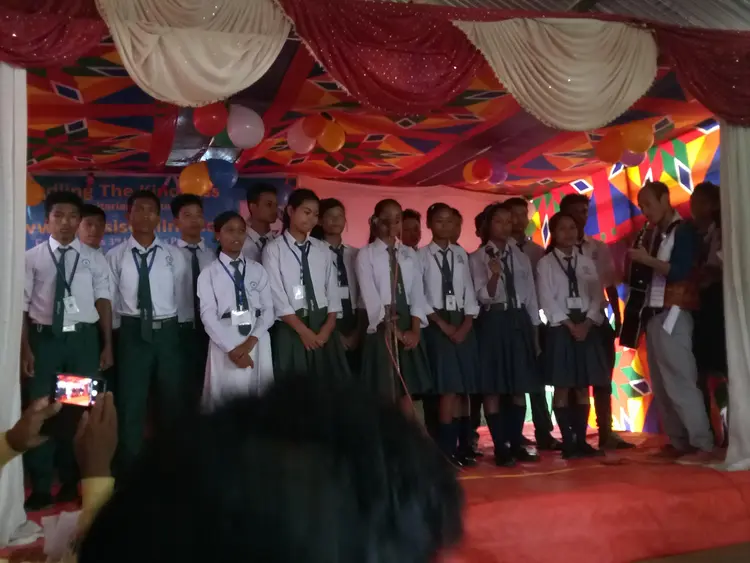 Welcome song sang by the student on Teachers'Day.